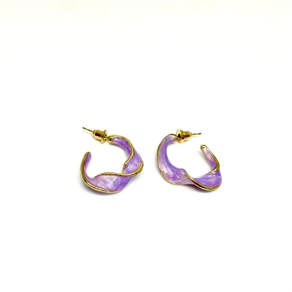 Gold Plated Marble Earring - Khvab