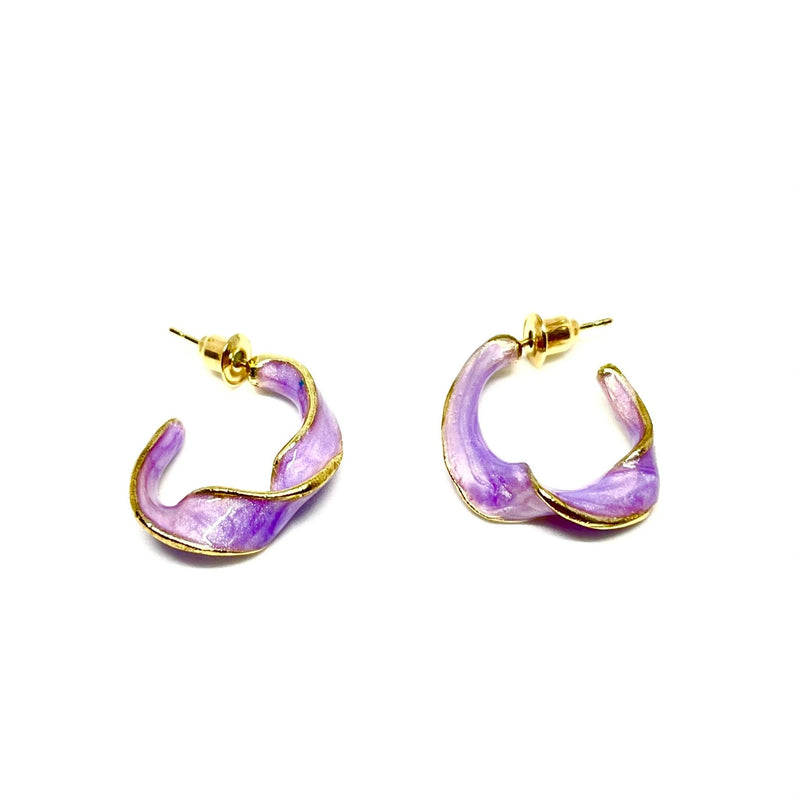 Gold Plated Marble Earring - Khvab