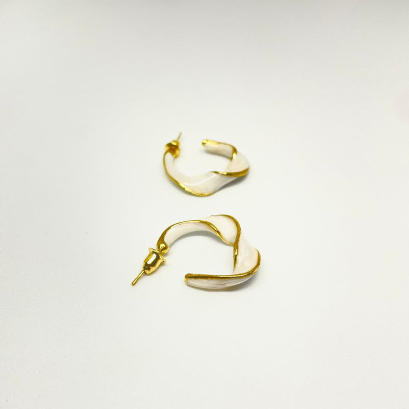 Gold Plated Marble Earring - Khvab