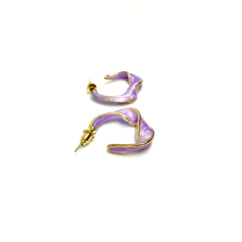 Gold Plated Marble Earring - Khvab