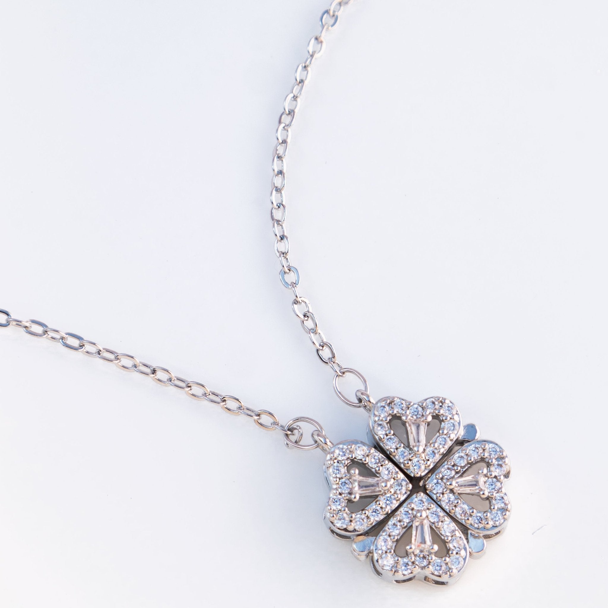 Madison L Diamond Pave Clover Necklace 001-165-02441 | Hingham Jewelers |  Hingham, MA