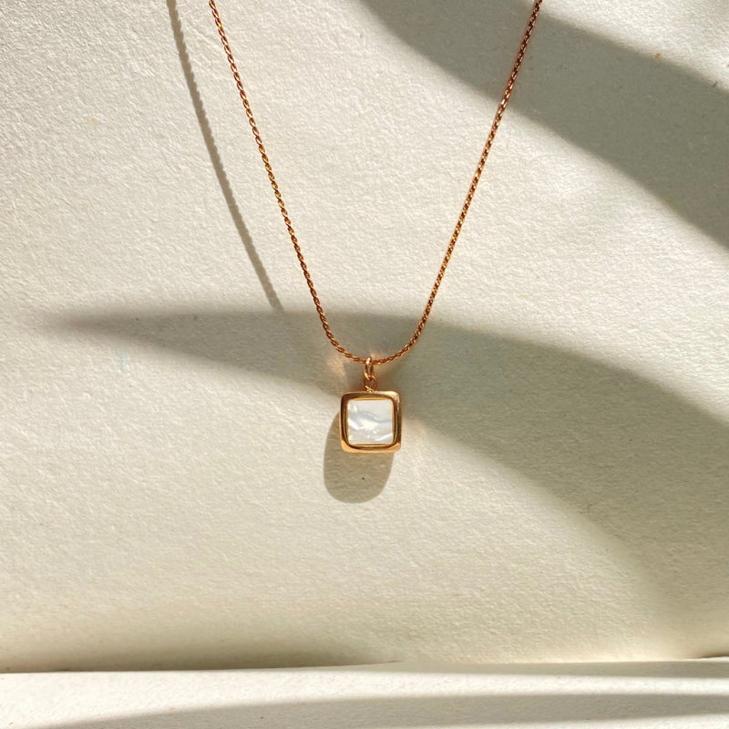 Marble Mist Pendant- 18K Gold Plated - Khvab