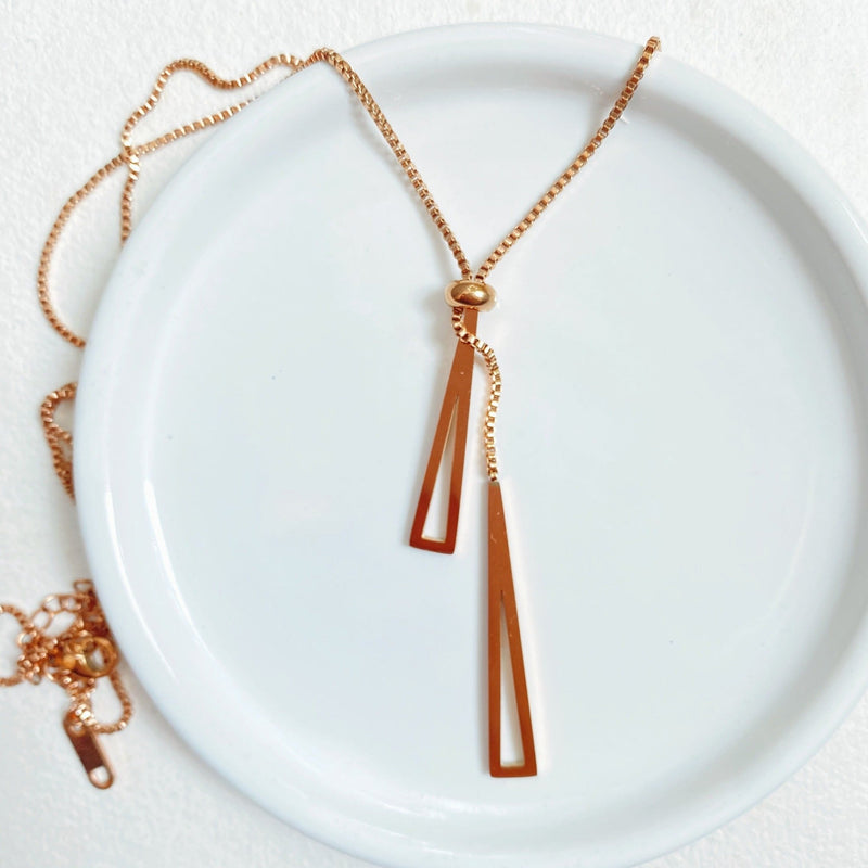 Y-Tassel Pendant - 18K Gold Plated - Khvab