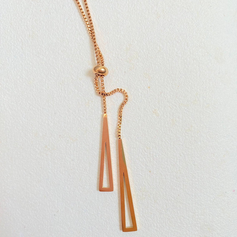 Y-Tassel Pendant - 18K Gold Plated - Khvab